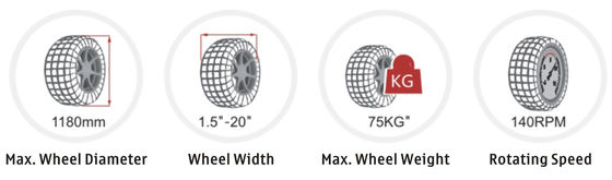 Máy cân bằng lốp xe máy ISO 140RPM Độ chính xác cao